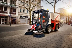 Hako Citymaster, der Hamburger Stadtreinigung, im Einsatz fotografiert von Businessfotograf Benno Cray.